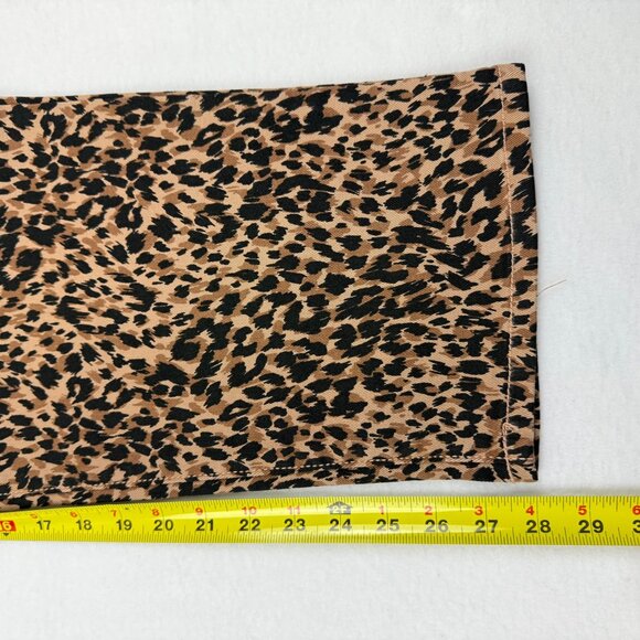 Terra & Sky Womens Core Straight Stretch Brown Leopard Denim Jeans Plus 20WP NWT - Picture 10 of 10